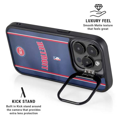 NBA Detroit Pistons Jersey iPhone 14 Pro Kickstand Case
